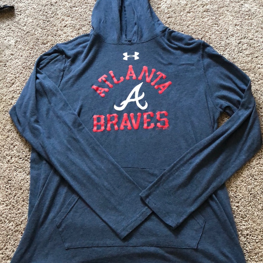 Under Armour Atlanta Braves Hooded Long Sleeve XL